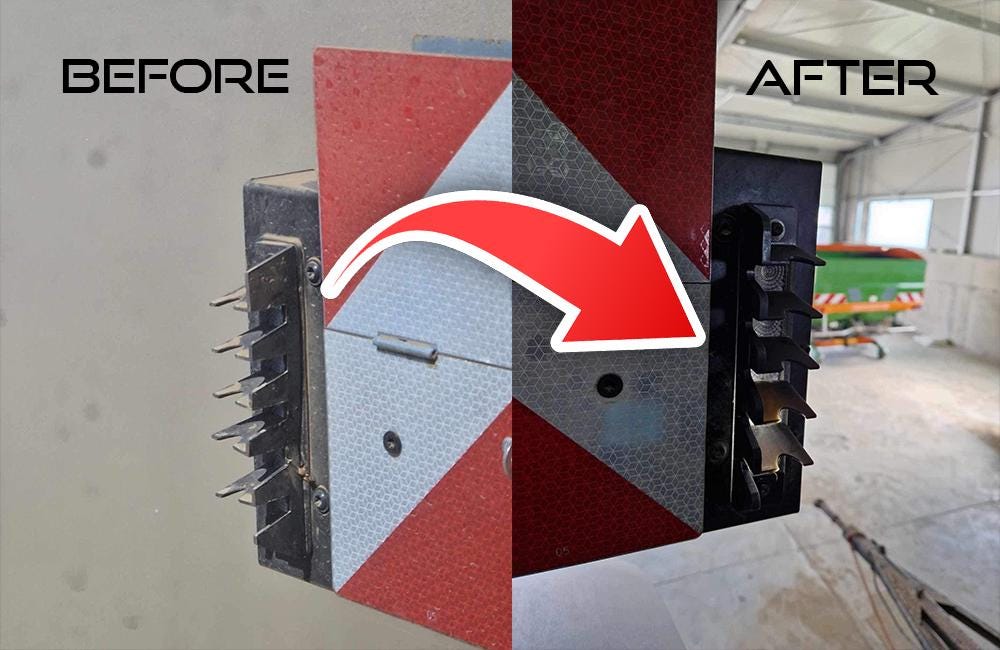 Abdeckung für LED - Leuchten der Warntafel – Fendt Vario Serie 300–1000 - Exact Designs