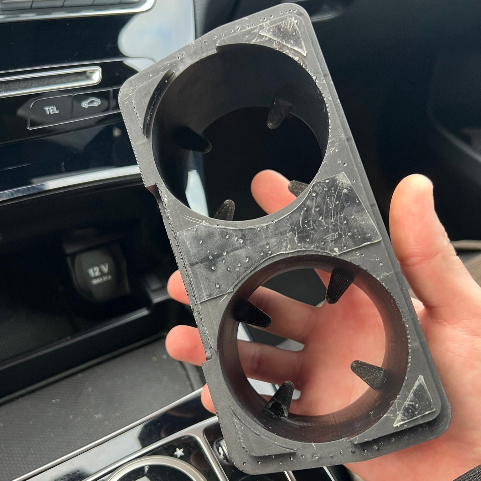 Mercedes - Benz GLC, C & E - Class Dual Cup Holder – Luxury Interior Upgrade - Exact Designs